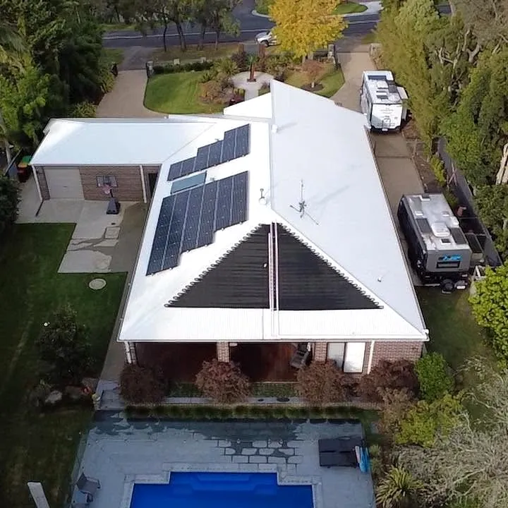 Washed roof with solar, Ringwood North