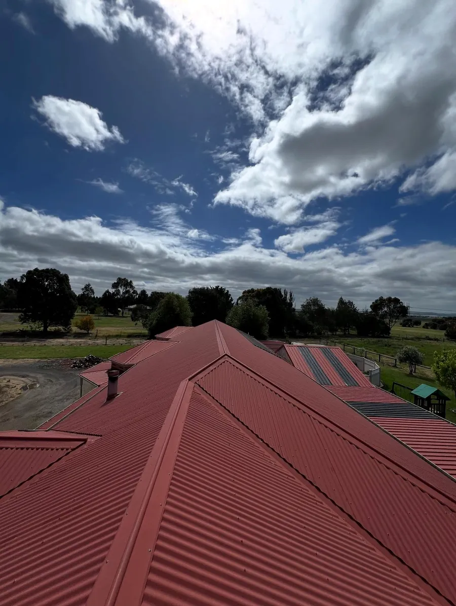 Manor Red roof after a pressure wash, Mickleham